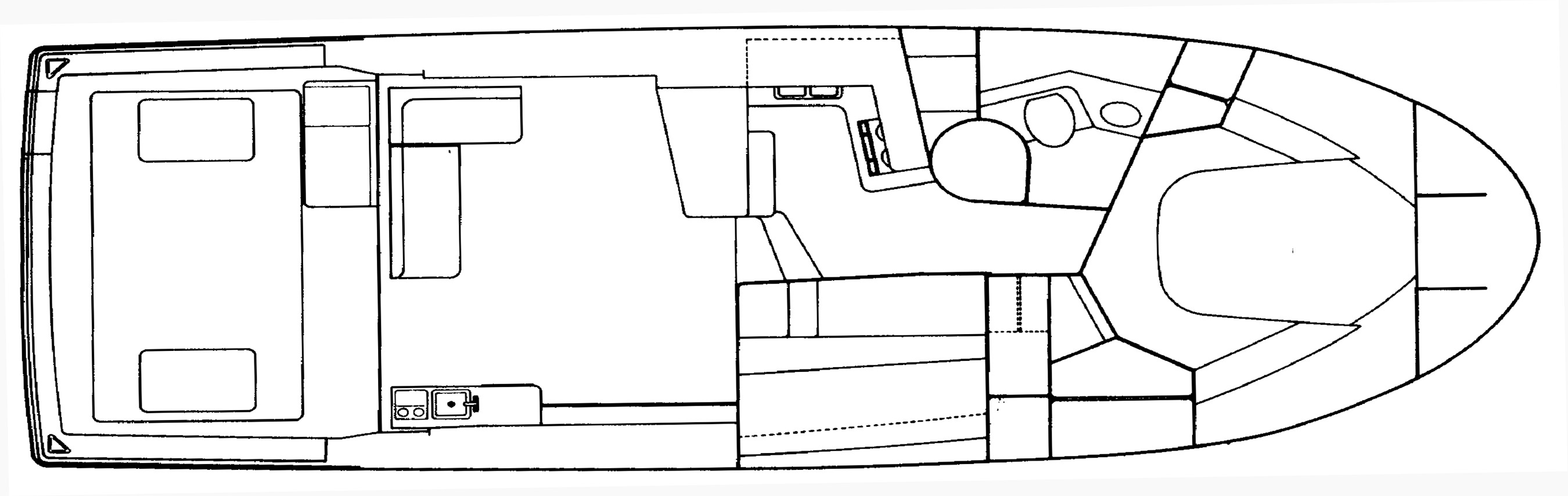 Trojan Yachts 12 Meter Convertible floor plan