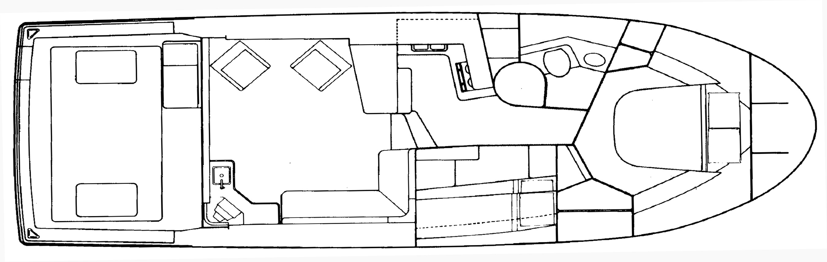 Trojan Yachts 12 Meter Convertible floor plan