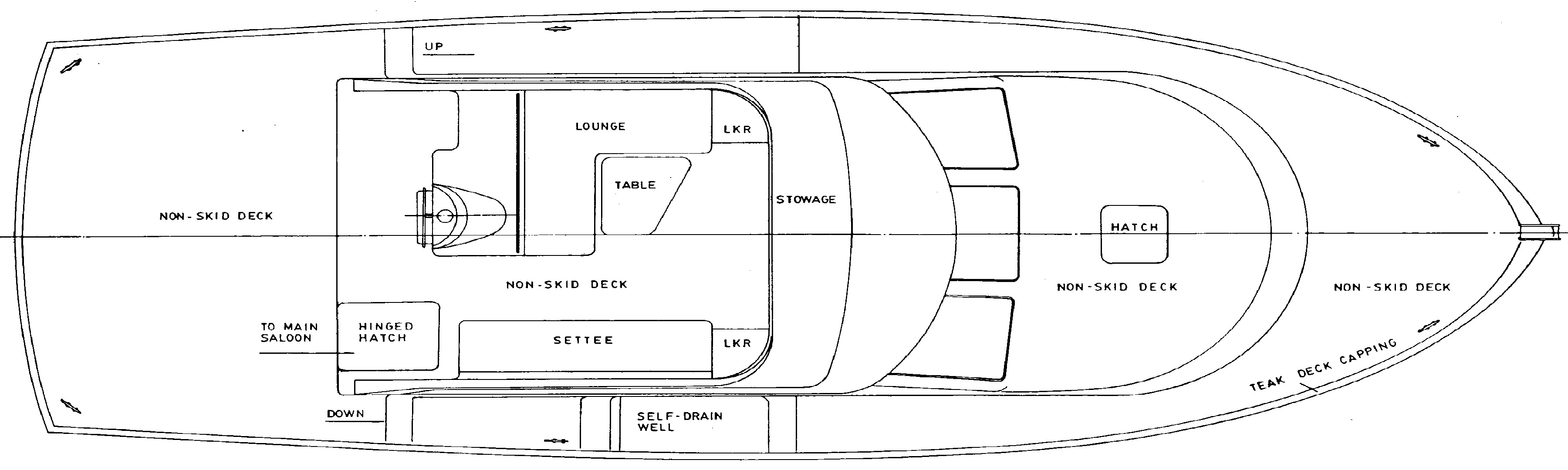 Island Gypsy 40 Flush Aft Deck floor plan