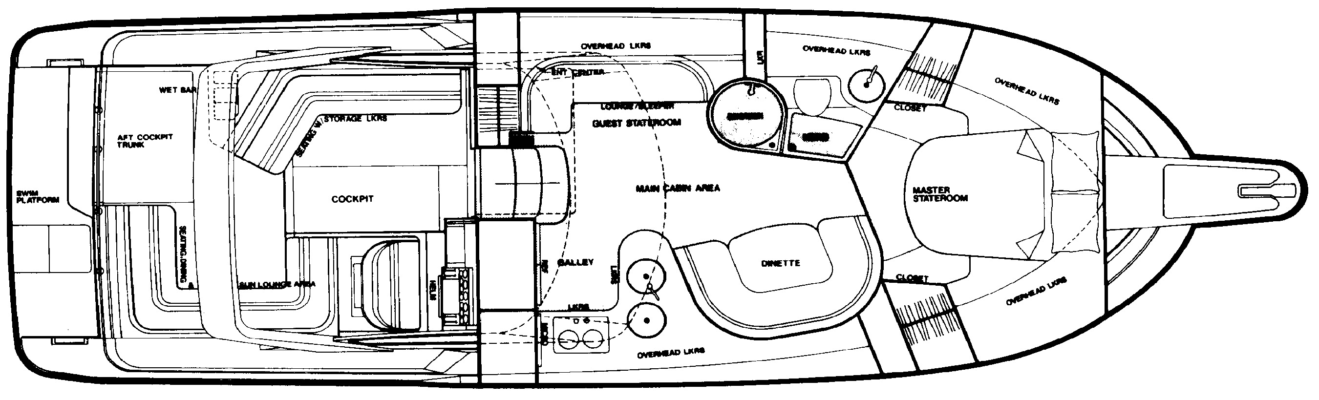 Trojan Yachts 12 Meter Express floor plan