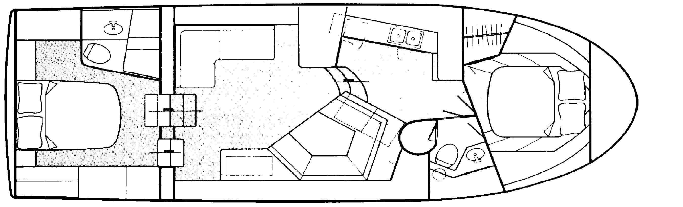 Trojan Yachts 12 Meter Motor Yacht floor plan