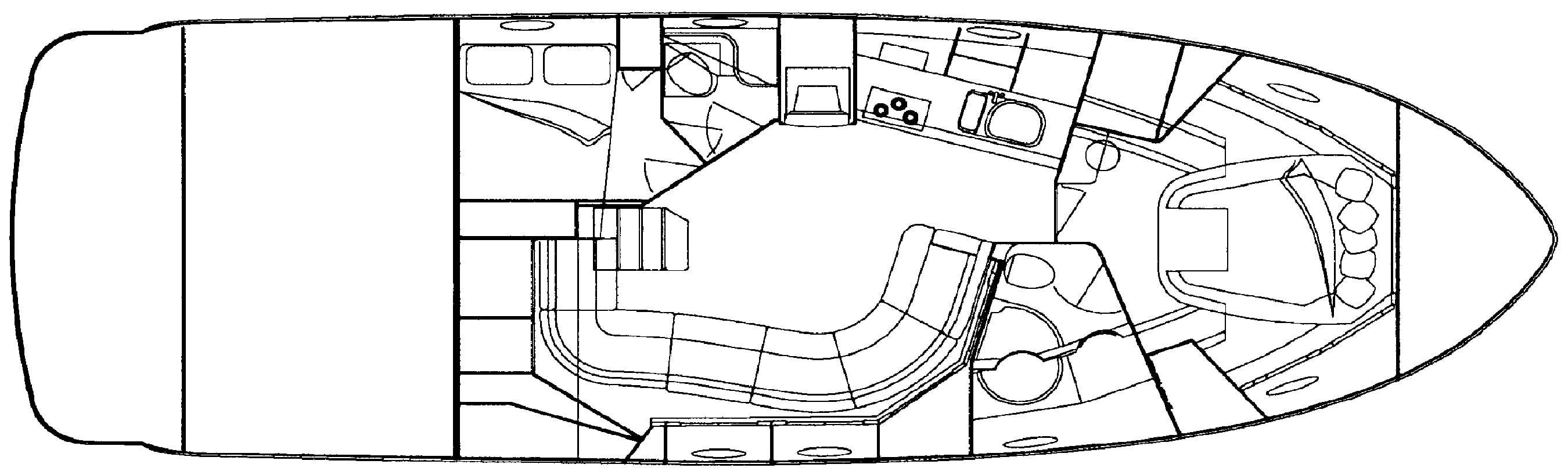 Trojan Yachts 440 Express floor plan