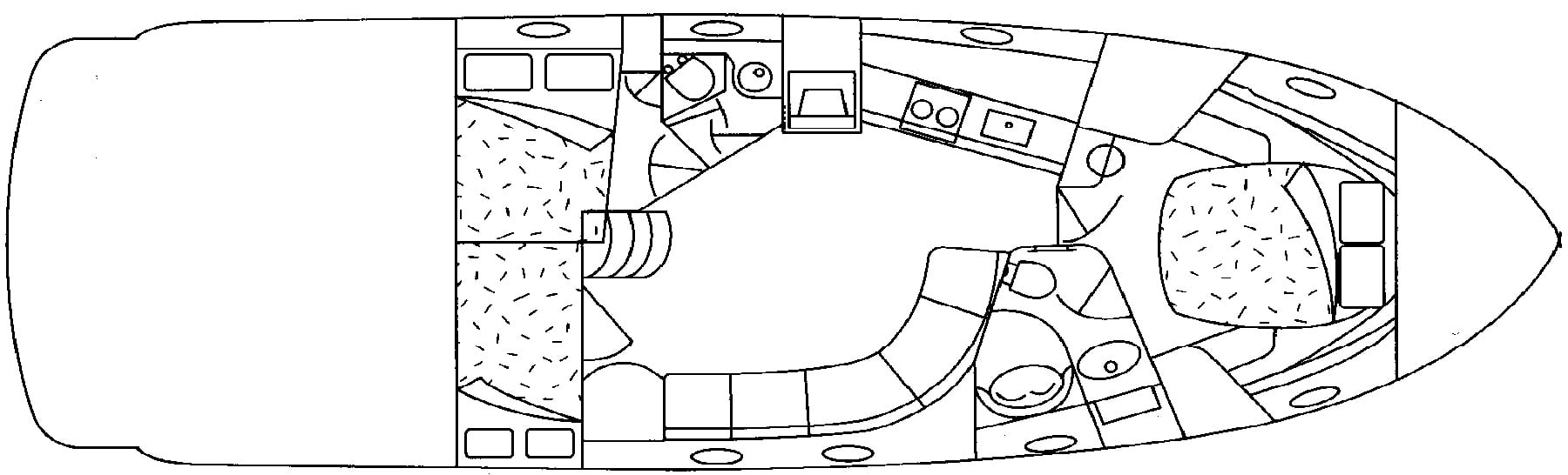 Trojan Yachts 440 Express floor plan