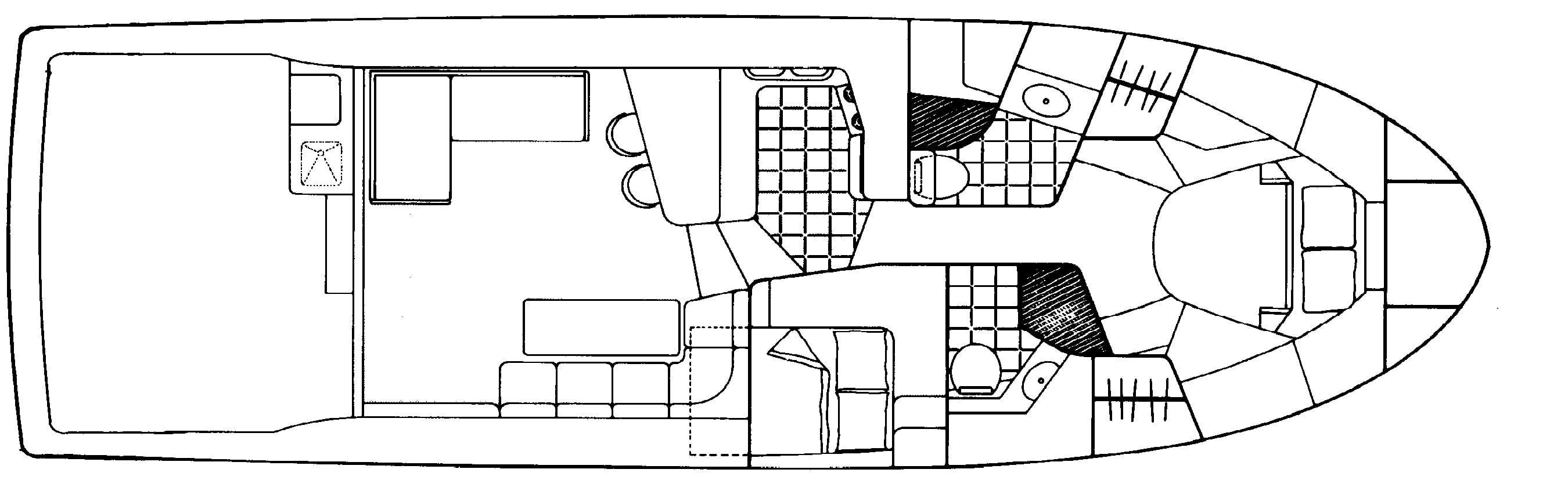 Trojan Yachts 14 Meter Convertible floor plan