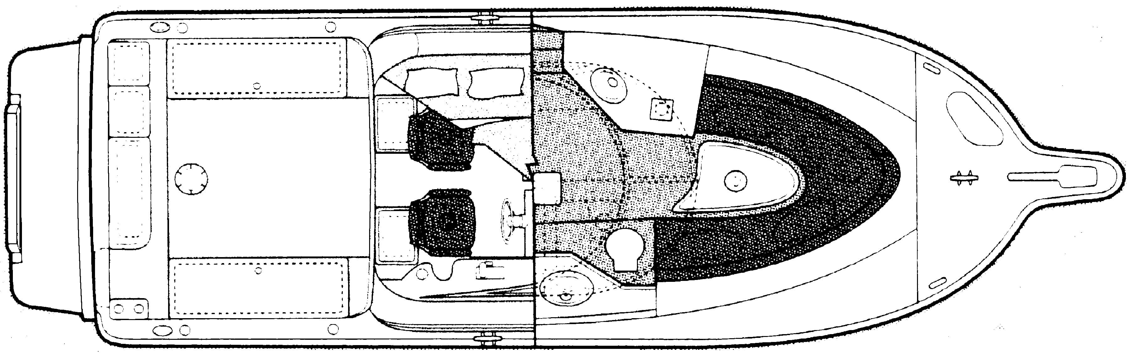 Trophy 2802 Walkaround floor plan