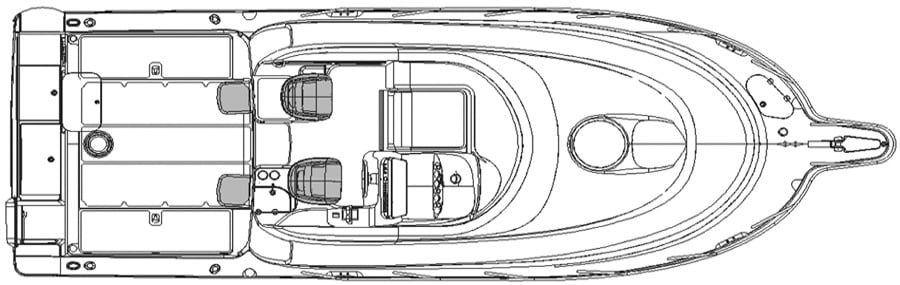 Trophy 2902 Walkaround floor plan