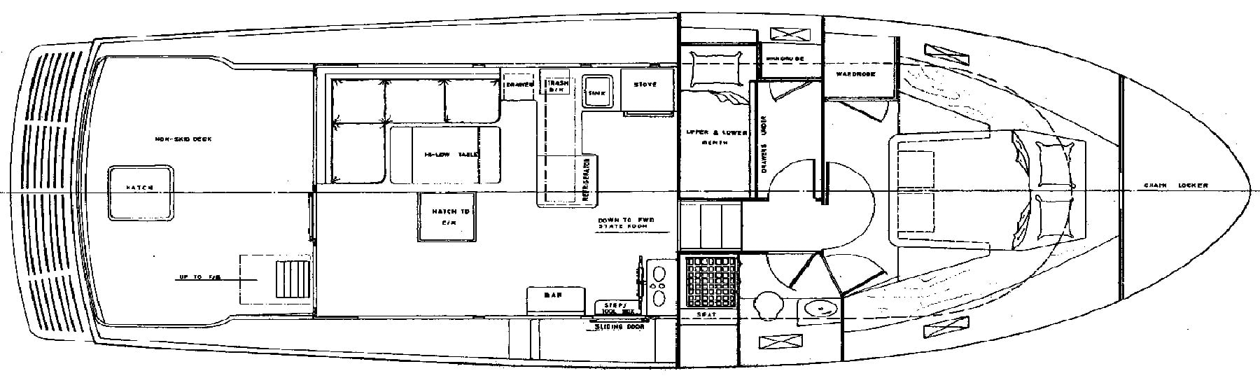 Island Gypsy 40 Sedan floor plan