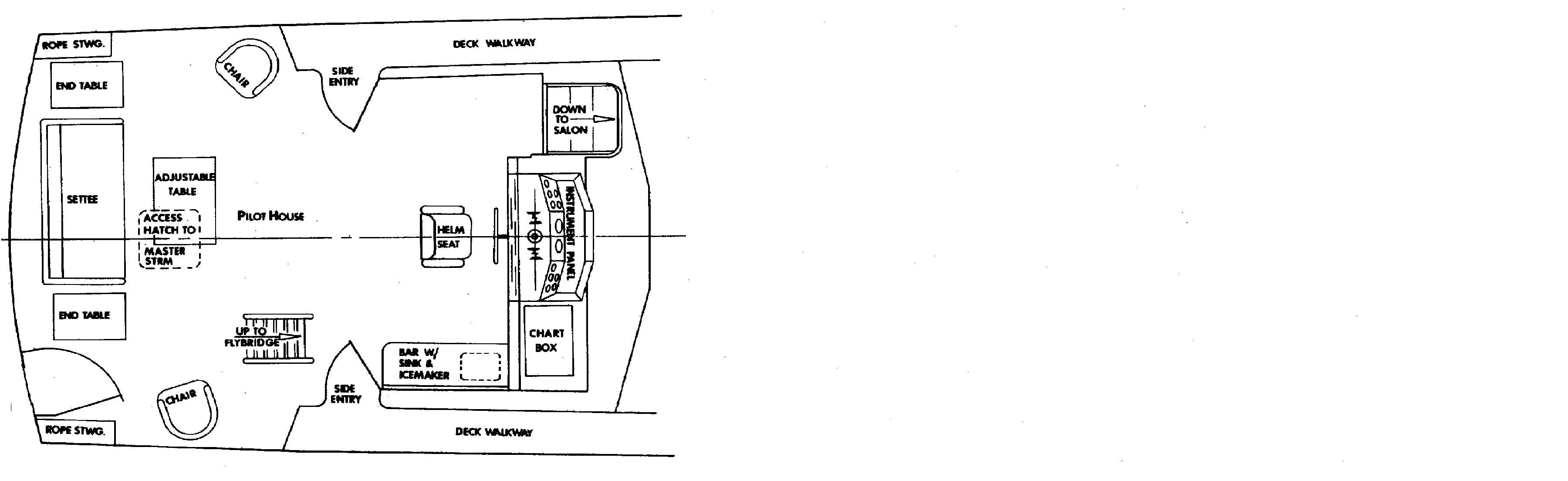 Uniflite 46 Motor Yacht floor plan