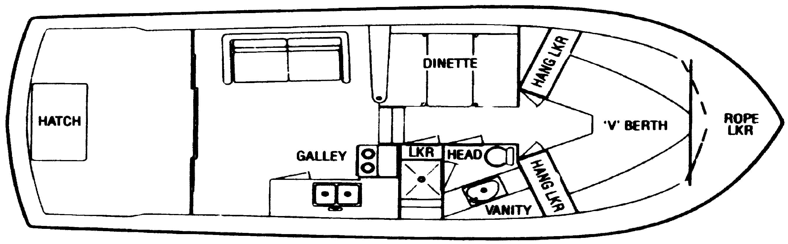 Viking Yachts 35 Convertible floor plan