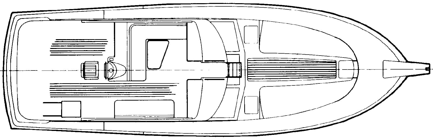 Island Gypsy 44 Motor Cruiser floor plan