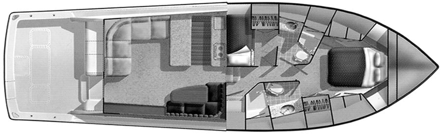 Viking Yachts 45 Convertible floor plan