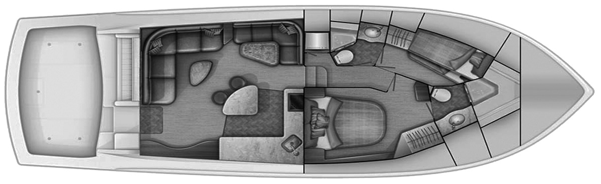 Viking Yachts 46 Convertible floor plan