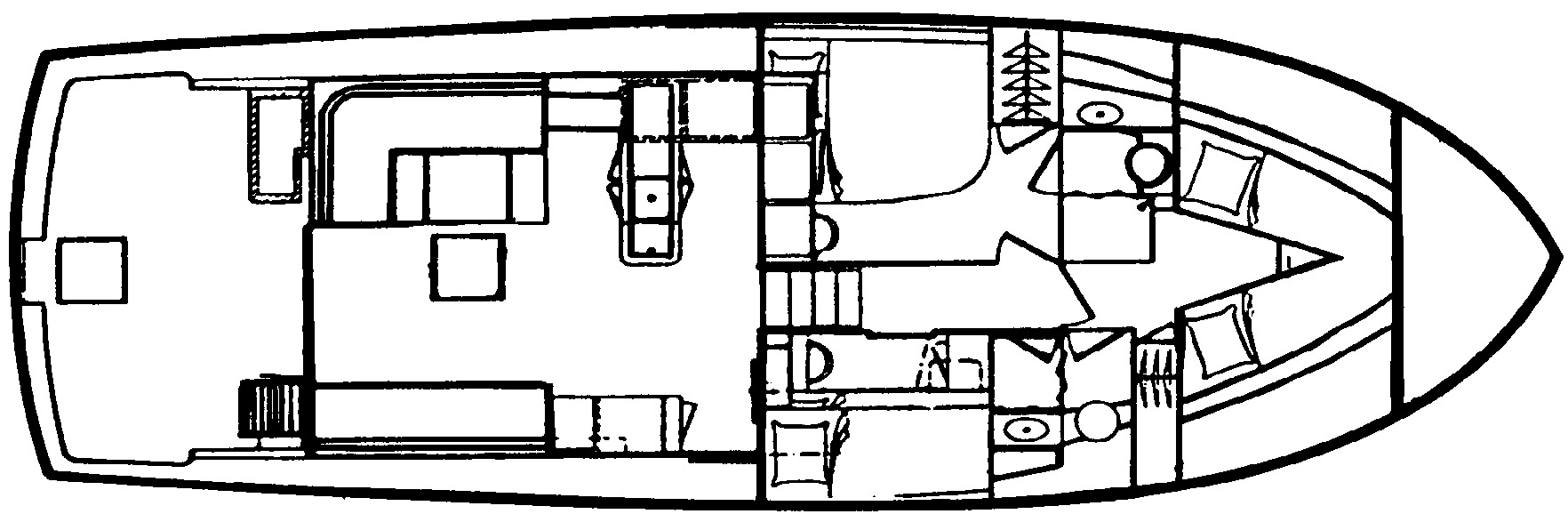 Island Gypsy 44 Motor Cruiser floor plan
