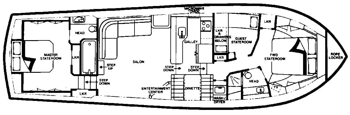 Viking Yachts 48 Motor Yacht floor plan