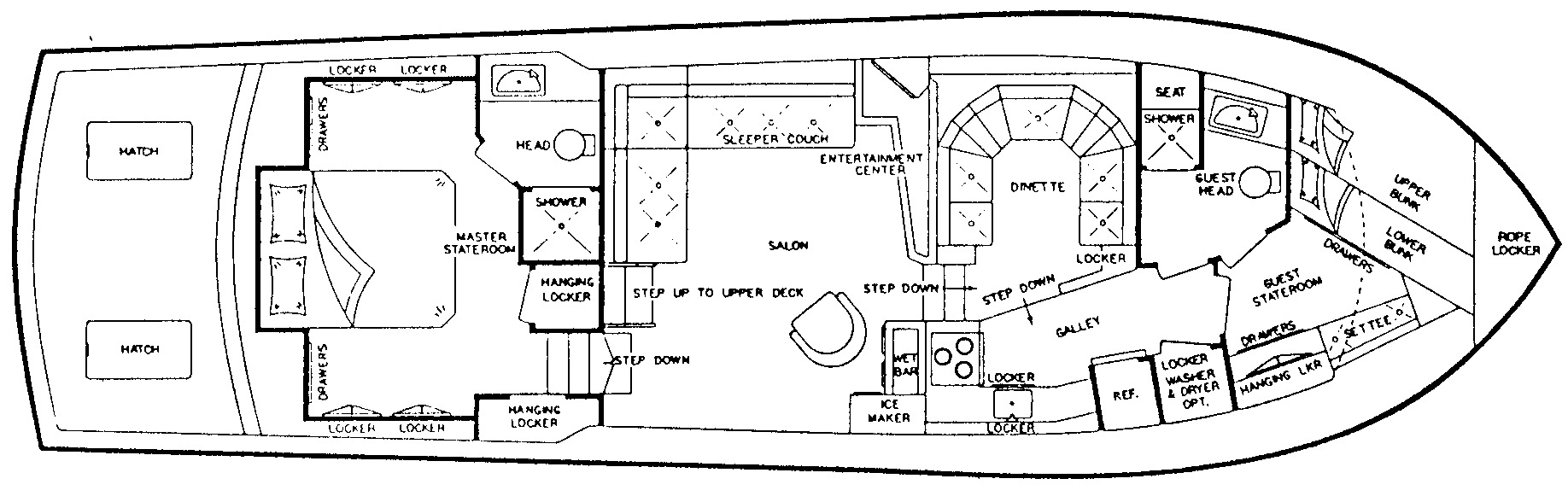 Viking Yachts 50 Cockpit Motor Yacht floor plan