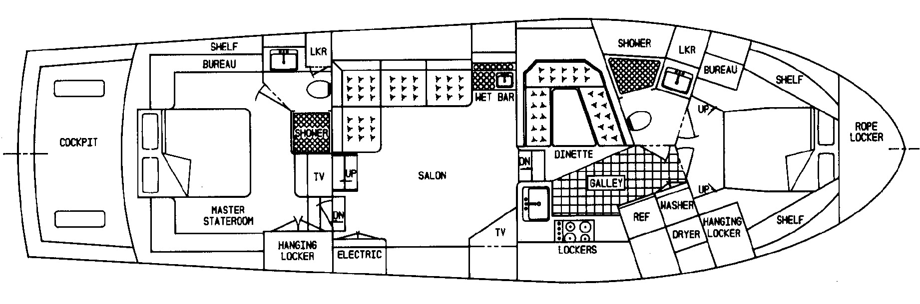 Viking Yachts 50 Cockpit Motor Yacht floor plan