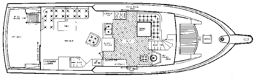 Viking Yachts 50 Motor Yacht floor plan