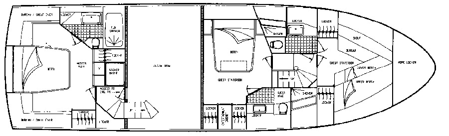 Viking Yachts 50 Motor Yacht floor plan