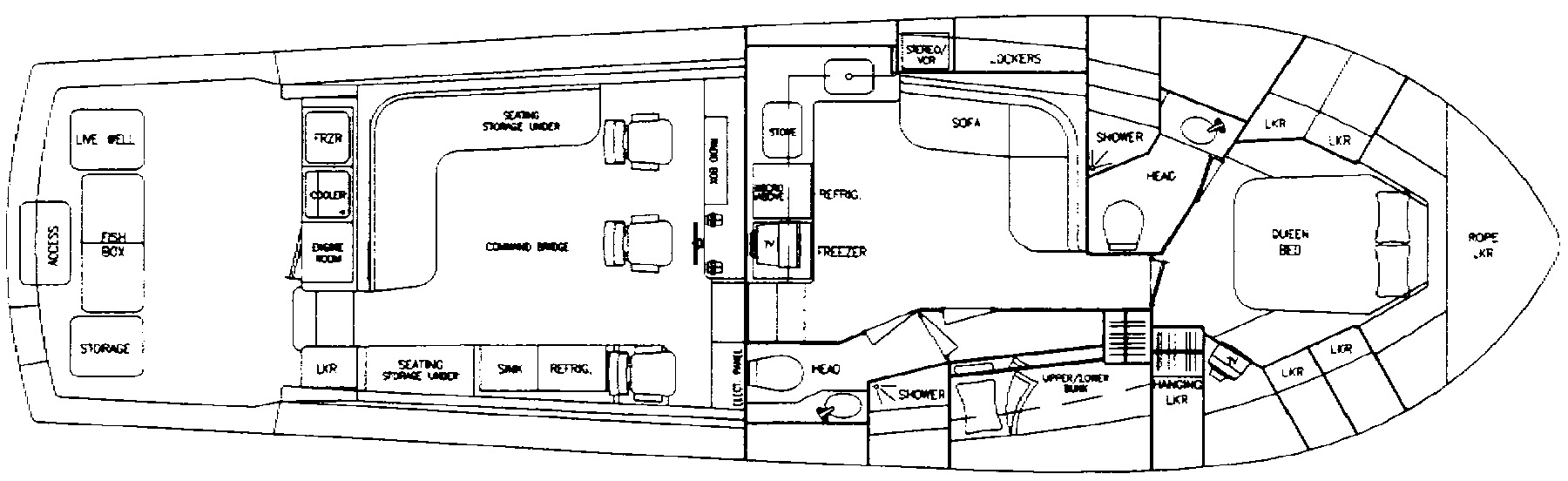 Viking Yachts 50 Open floor plan