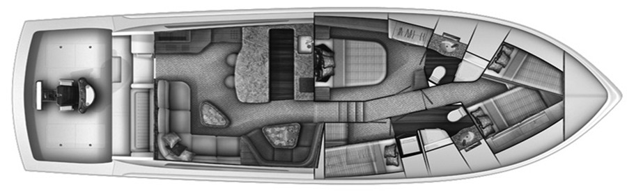 Viking Yachts 54 Convertible floor plan