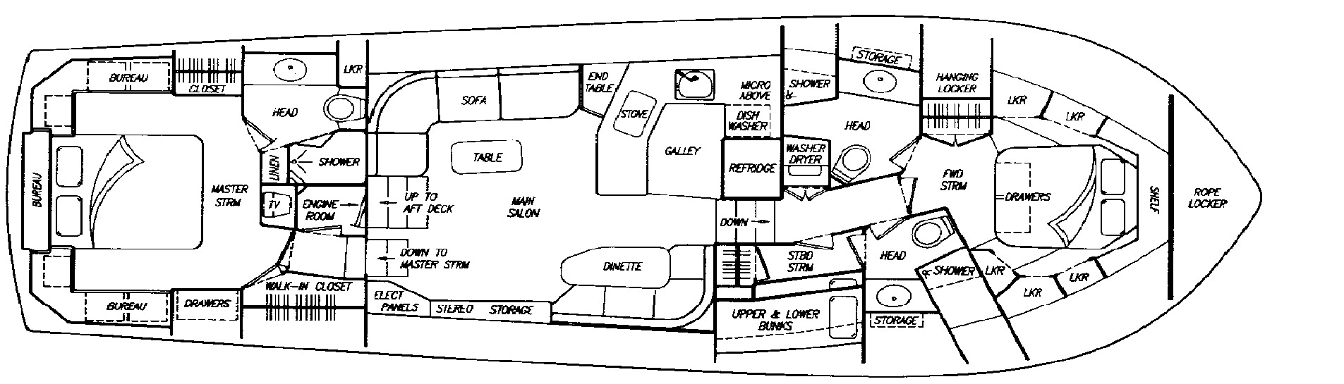 Viking Yachts 54 Sport Yacht floor plan