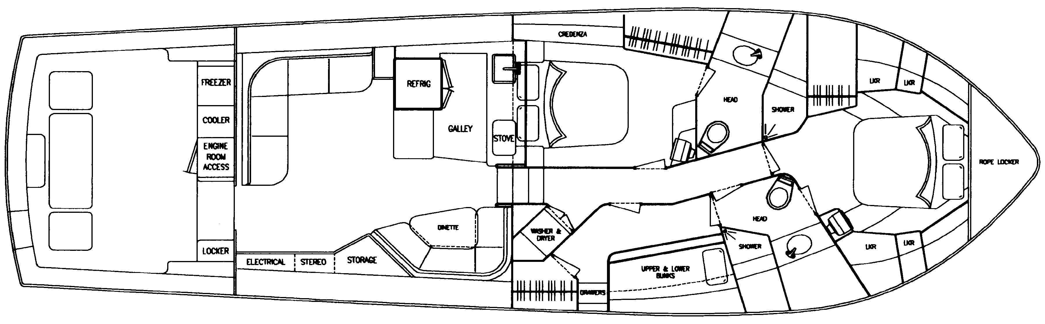 Viking Yachts 55 Convertible floor plan