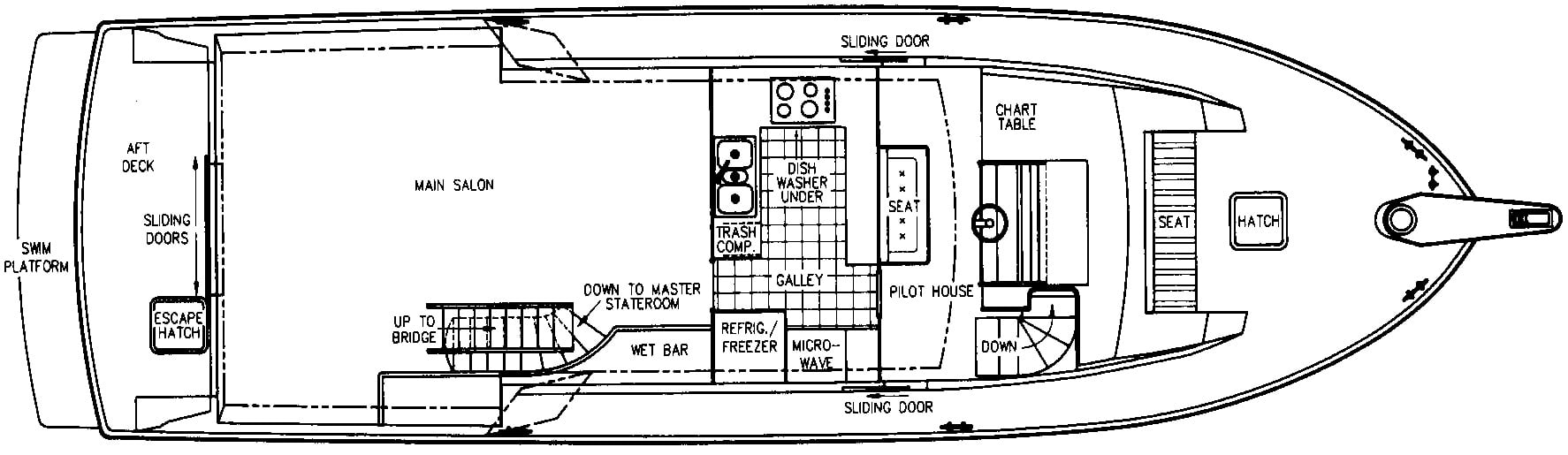 Viking Yachts 55 Motor Yacht floor plan