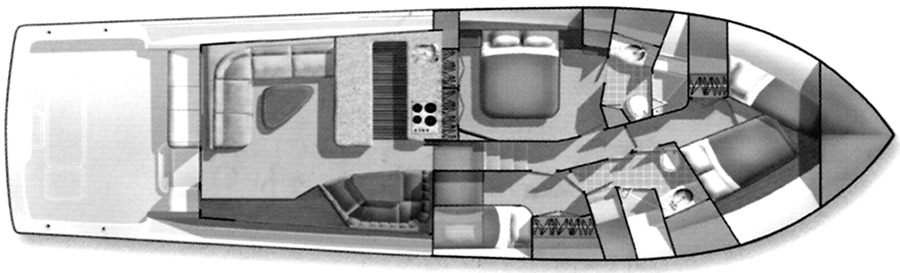 Viking Yachts 56 Convertible floor plan