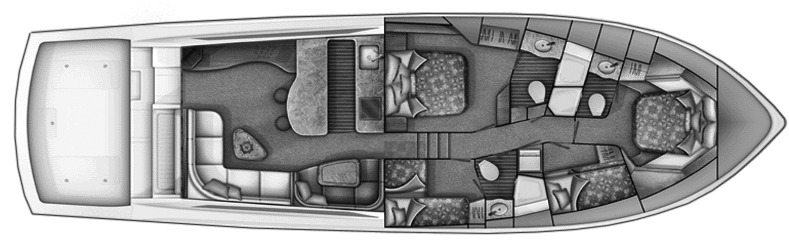Viking Yachts 60 Convertible floor plan