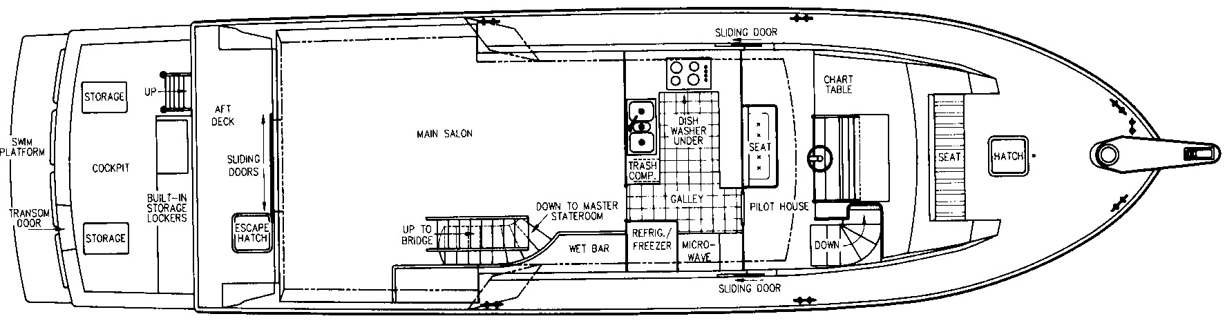 Viking Yachts 63 Cockpit Motor Yacht floor plan