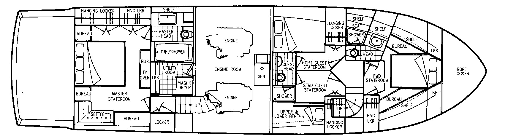 Viking Yachts 63 Cockpit Motor Yacht floor plan