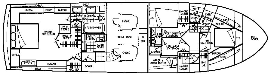Viking Yachts 63 Motor Yacht floor plan