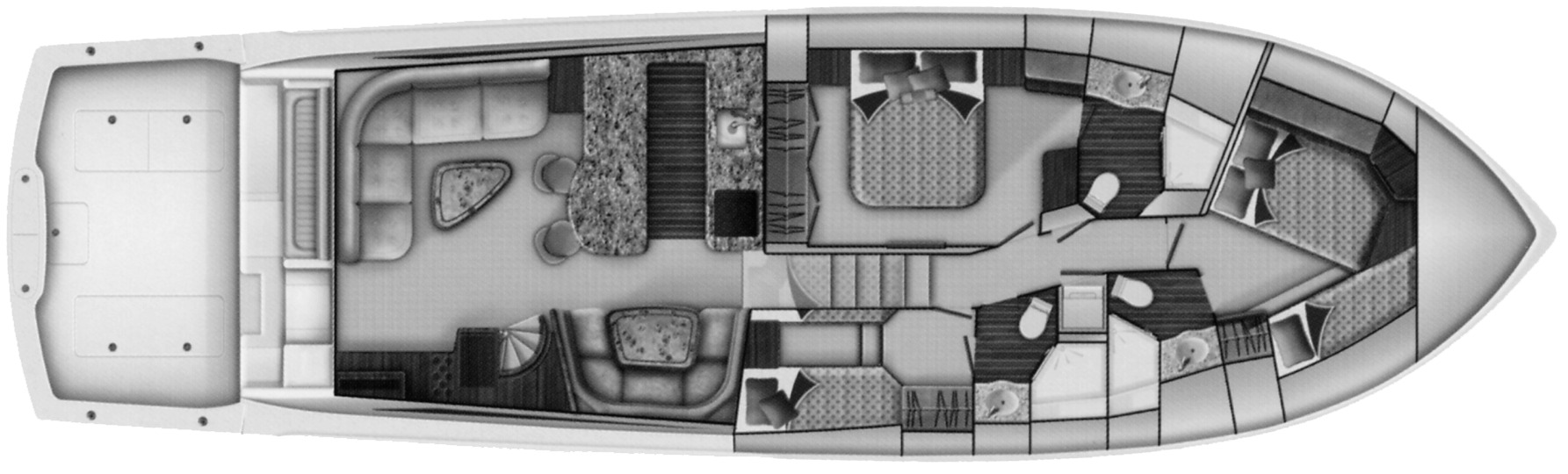 Viking Yachts 64 Convertible floor plan