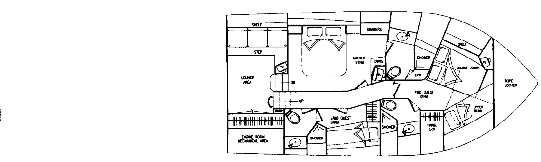 Viking Yachts 65 Convertible floor plan