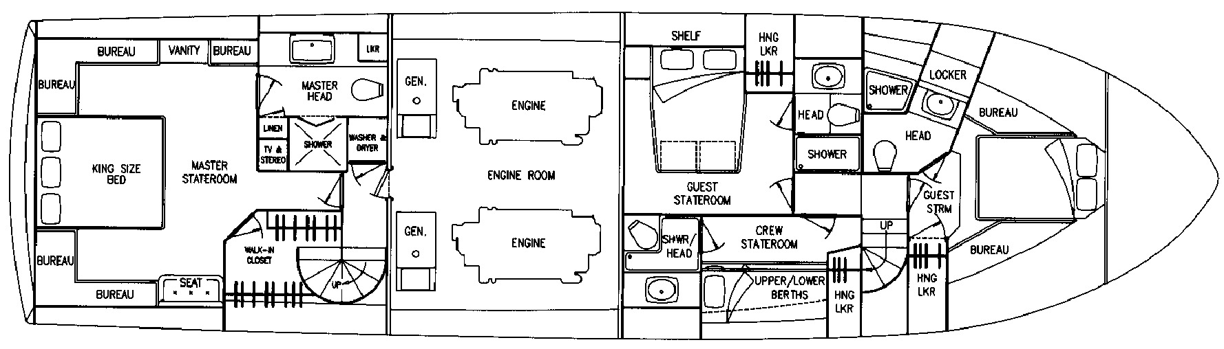 Viking Yachts 65 Motor Yacht floor plan