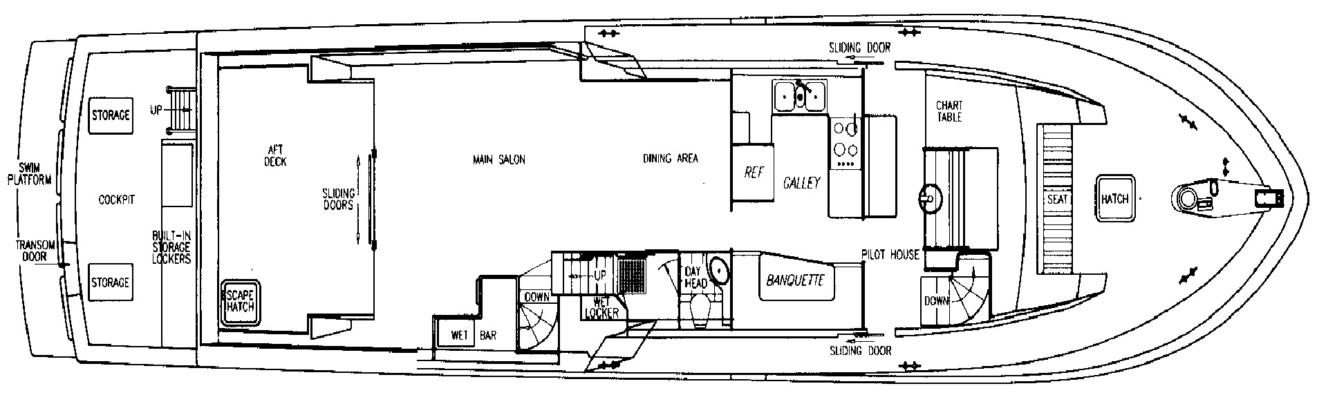 Viking Yachts 72 Cockpit Motor Yacht floor plan