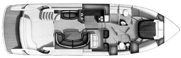 Viking Sport Cruisers 45 Flybridge floor plan