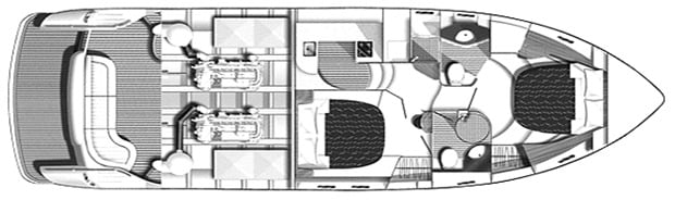 Viking Sport Cruisers 50 Flybridge floor plan