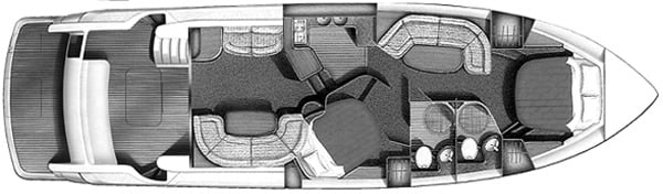 Viking Sport Cruisers 52 Flybridge floor plan