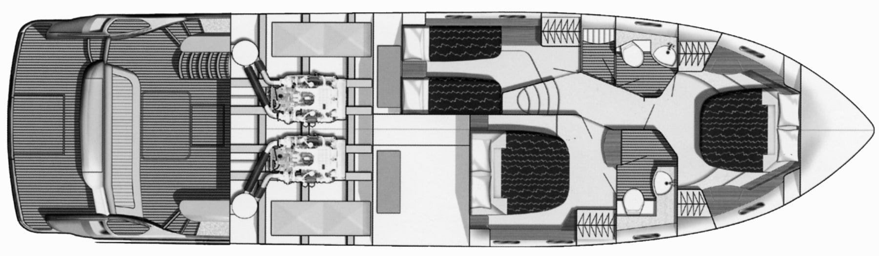Viking Sport Cruisers 57 Flybridge floor plan