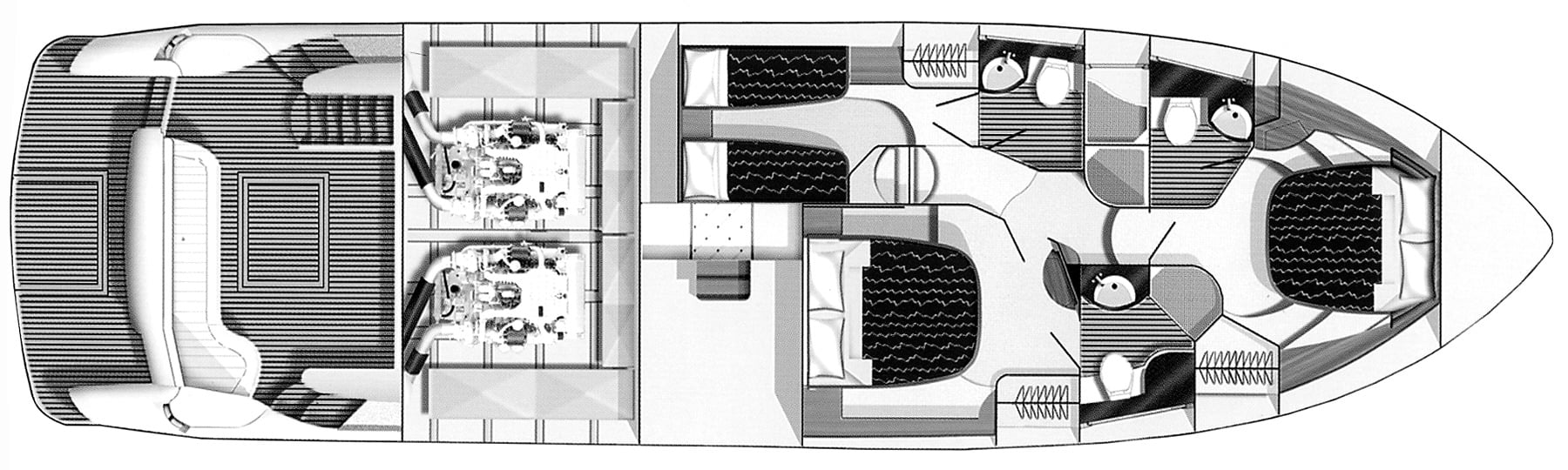 Viking Sport Cruisers 61 Flybridge floor plan