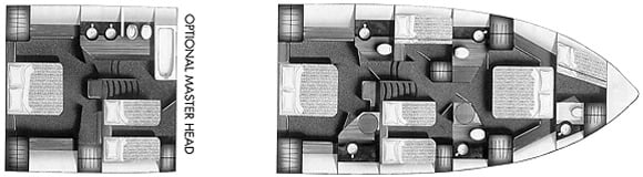 Viking Sport Cruisers 68 Motoryacht floor plan