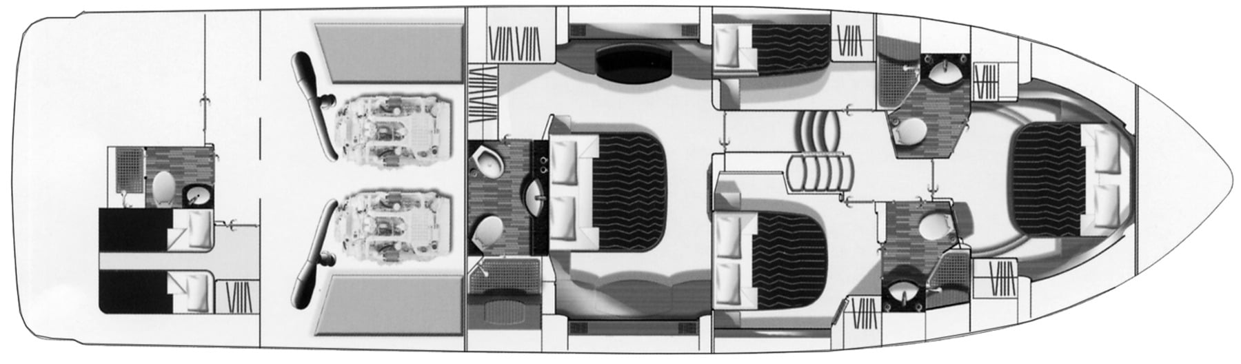 Viking Sport Cruisers 70 Motoryacht floor plan
