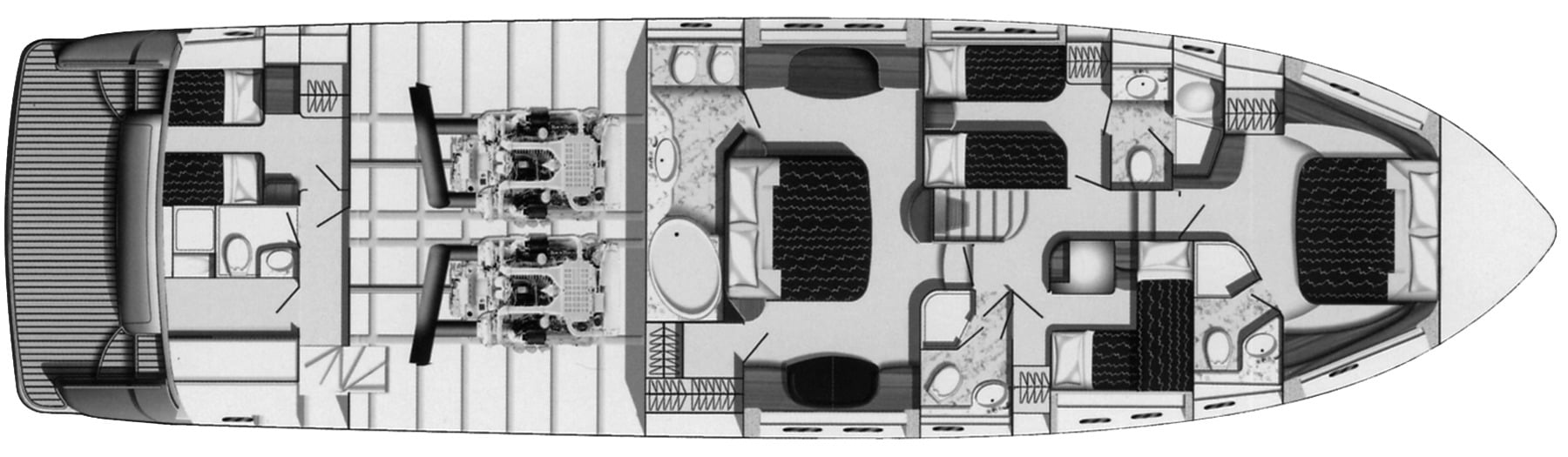 Viking Sport Cruisers 75 Motoryacht floor plan
