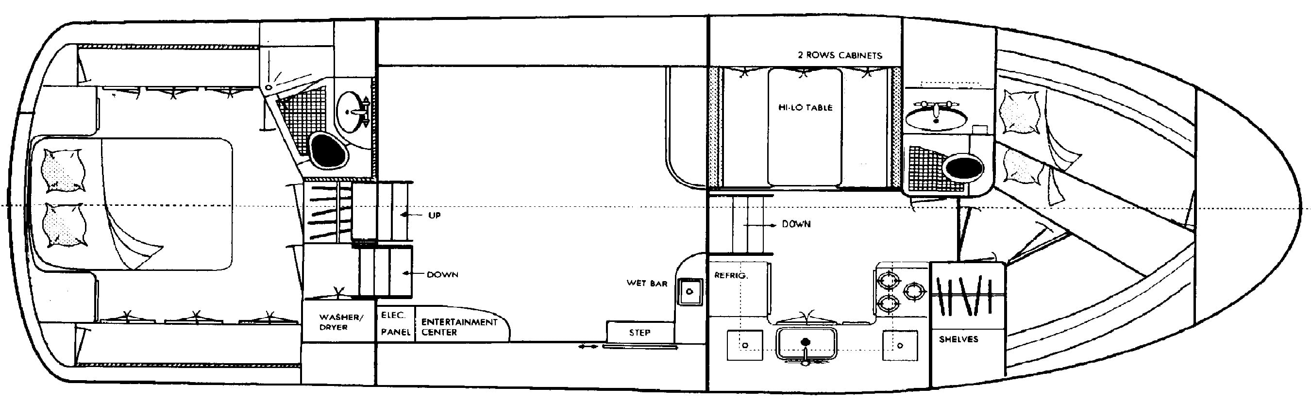 Vista 43 Motoryacht  floor plan