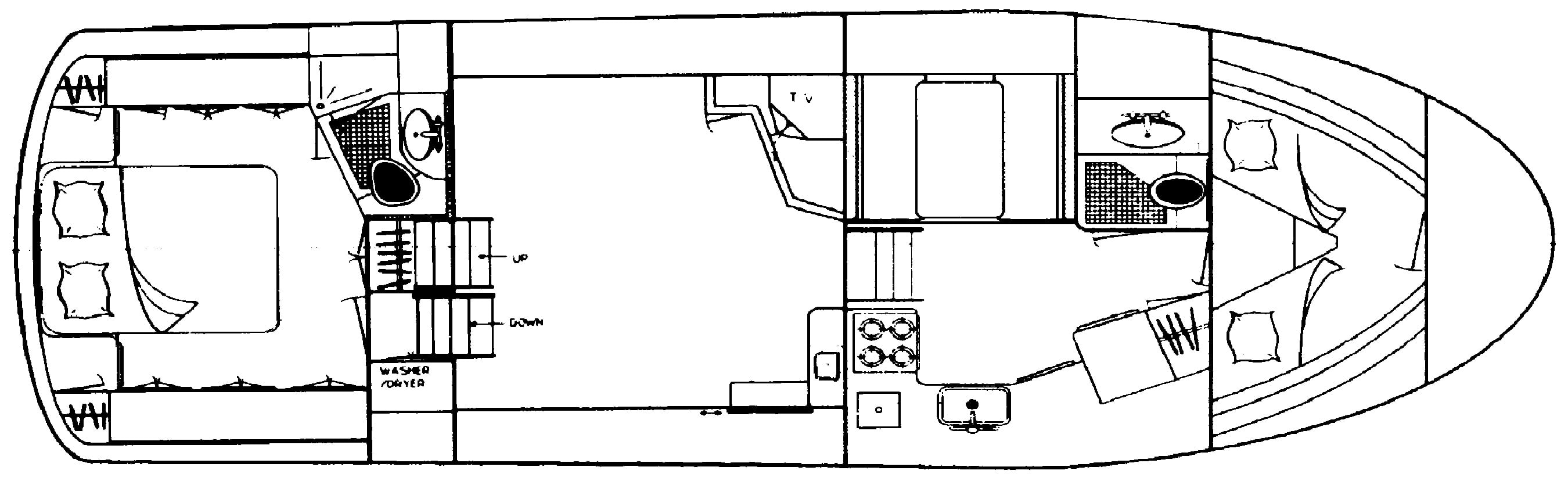 Vista 43 Motoryacht  floor plan