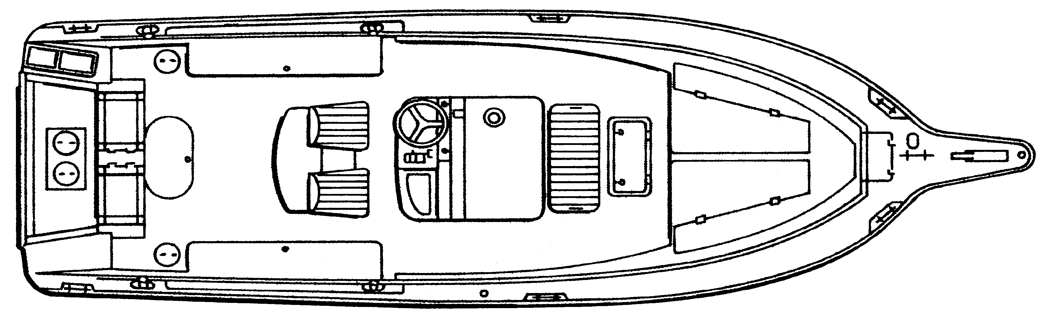 Wahoo 2600 EFS Center Console floor plan