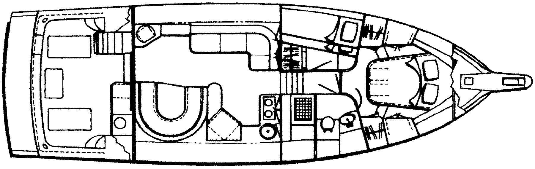 Jefferson Yachts 40 Convertible floor plan