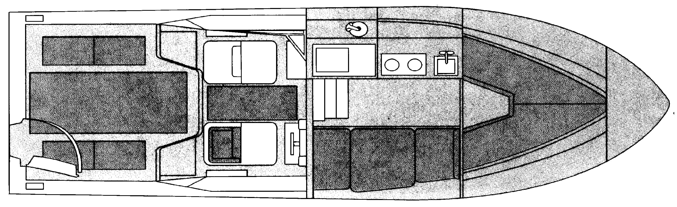 Wellcraft 2800 Coastal floor plan