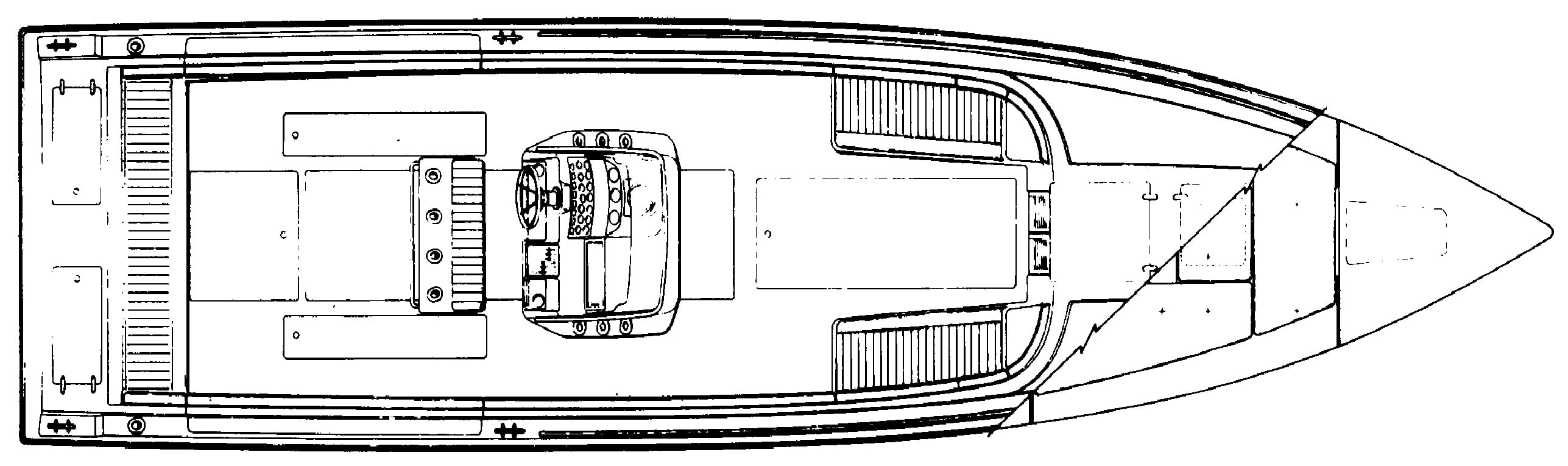 Wellcraft 34 Scarab Super Sport floor plan